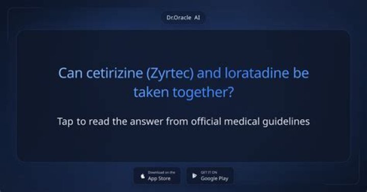 Can you take loratadine and cetirizine together?