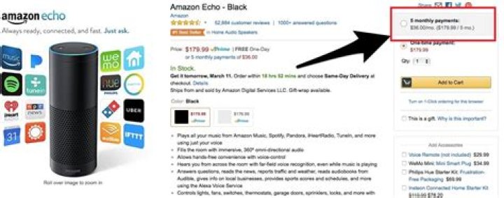 Does Amazon have monthly payments?