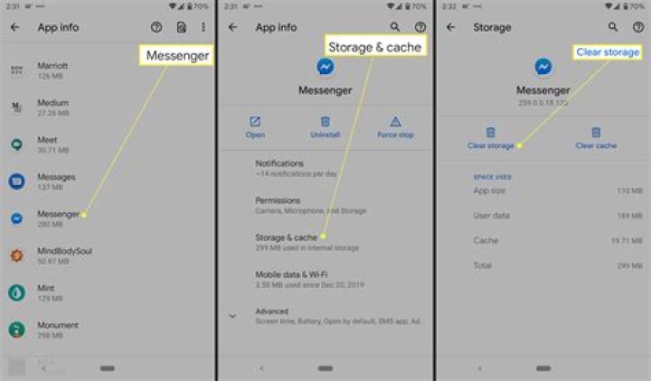 How can I logout from Messenger?