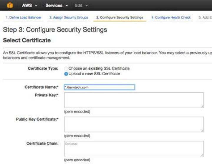 How do I import an SSL certificate to AWS?