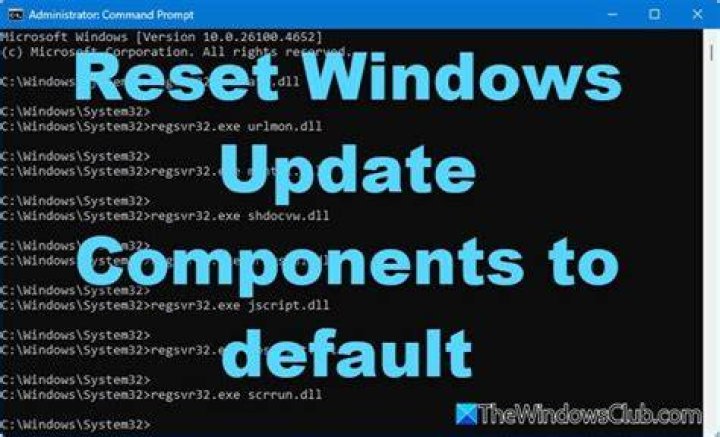 How do I reset Windows Update components win 10?