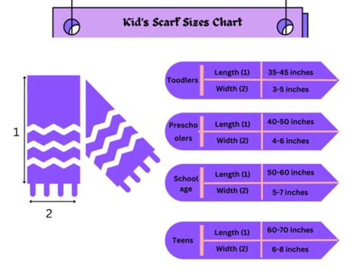 How long is a child's winter scarf?