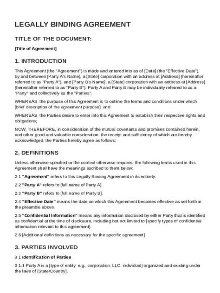 Is a memorandum of agreement legally binding?