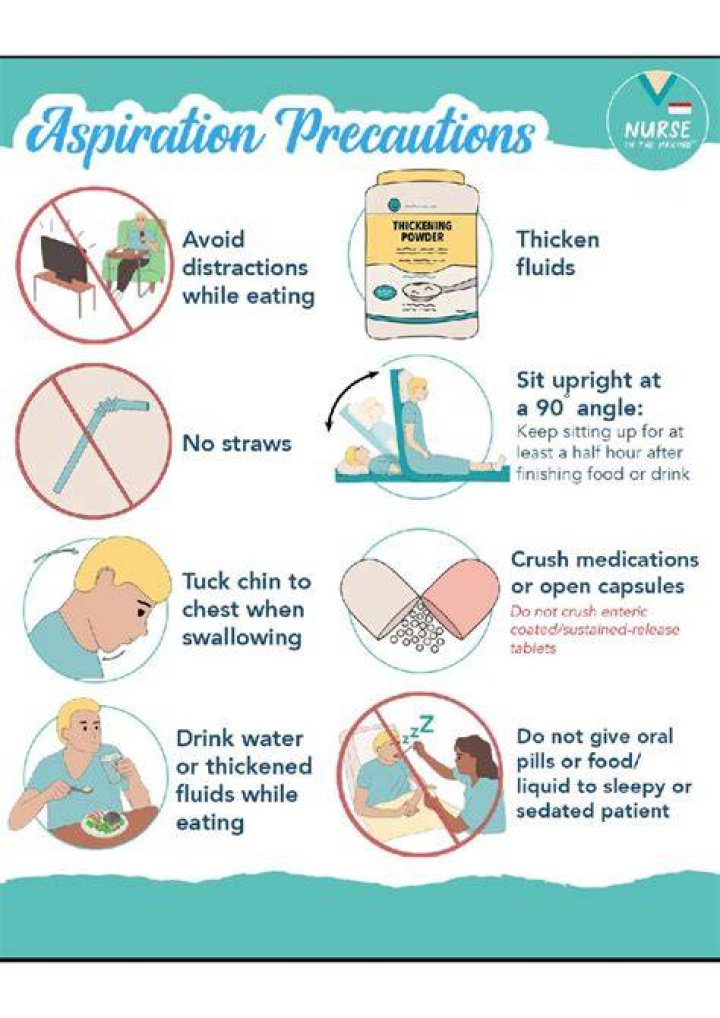What can you do to prevent aspiration?