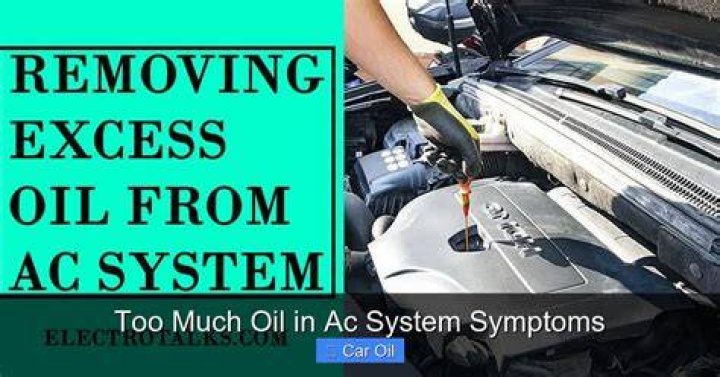 What happens if too much oil in AC system?