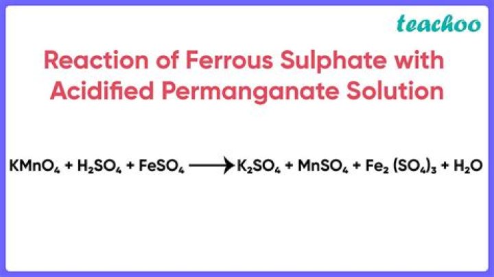 What happens when ferrous sulphate is exposed to air?
