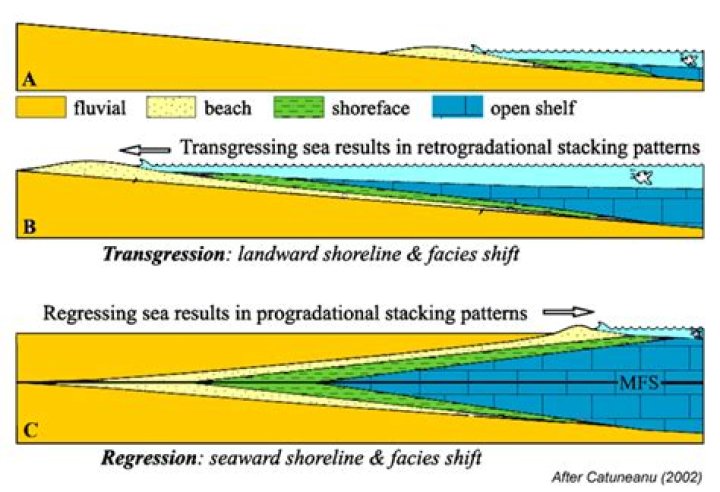 What is the difference between transgression and regression?